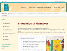 Tablet Screenshot of frauennotruf-hannover.de
